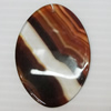 Agate Pendant,“Gone With the Wind ” Flat Oval 50x38mm Hole:1mm, Sold by PC