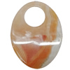 Agate Pendant,“Across Prairie” Flat Oval 50x38mm Hole:1mm, Sold by PC