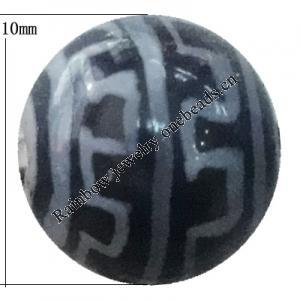 Porcelain beads, Round 10x10mm Hole:1mm, Sold by Bag