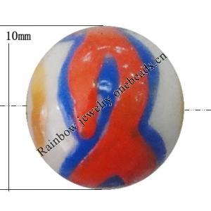 Porcelain beads, Round 10x10mm Hole:1mm, Sold by Bag