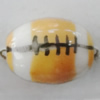 Porcelain beads, Oval 15x12mm Hole:1mm, Sold by Bag