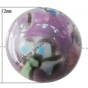 Porcelain beads, Round 12x12mm Hole:1mm, Sold by Bag