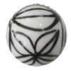 Porcelain beads, Round 14x14mm Hole:1mm, Sold by Bag