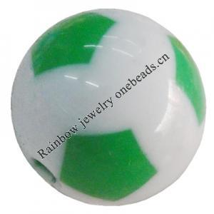 Solid Acrylic Beads, Round 12mm Hole:2mm, Sold by Bag