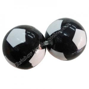 Solid Acrylic Beads, Round 12mm Hole:2mm, Sold by Bag