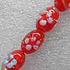 Gold Sand LampworkBeads, Oval 16x12mm Hole: About 1.5mm, Sold by PC