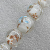 Gold Sand Lampwork Beads, Round 16mm Hole: About 1.5mm, Sold by PC