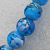 Gold Sand Lampwork Beads, Round 18mm Hole: About 1.5mm, Sold by PC