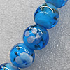 Gold Sand Lampwork Beads, Round 22mm Hole: About 2mm, Sold by PC