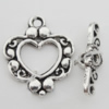 Clasp Zinc Alloy Jewelry Findings Lead-free, Loop:21x18mm,Bar:18x5mm, Hole:2mm, Sold by KG