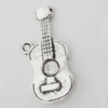 Pendant Zinc Alloy Jewelry Findings Lead-free, Guitar 24x17mm Hole:2mm, Sold by Bag