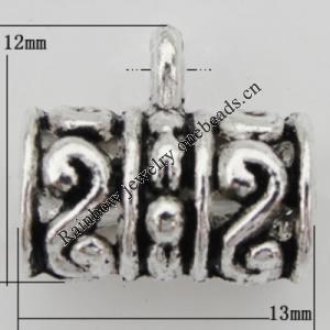 Connector Zinc Alloy Jewelry Findings Lead-free, 13x12mm, Hole:2mm,6mm, Sold by KG