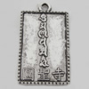 Pendant Zinc Alloy Jewelry Findings Lead-free, 18x33mm Hole:2mm, Sold by Bag