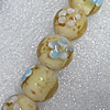 Gold Sand Lampwork Beads, Round 20mm Hole: About 2mm, Sold by PC