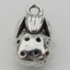 Pendant Zinc Alloy Jewelry Findings Lead-free, 9x16mm Hole:1.5mm, Sold by Bag