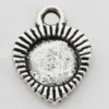 Pendant Zinc Alloy Jewelry Findings Lead-free, 10x13mm Hole:1.5mm, Sold by Bag