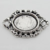 Connector Zinc Alloy Jewelry Findings Lead-free, 20x12mm, Hole:1mm, Sold by Bag