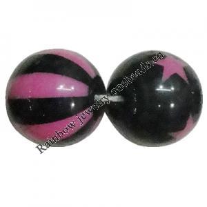 Handmade Solid Acrylic Beads, Round 20mm, Sold by Bag
