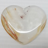 Agate Pendant,“Sky-Tinyed Water” Heart 46x38mm Hole:1mm, Sold by PC