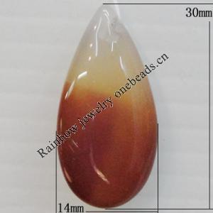 Agate Pendant,“Wintersweet” Teardrop 30x14mm Hole:1mm, Sold by PC