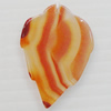 Agate Pendant,“Love on Mapie Leaves” Leaf 35x25mm Hole:1mm, Sold by PC