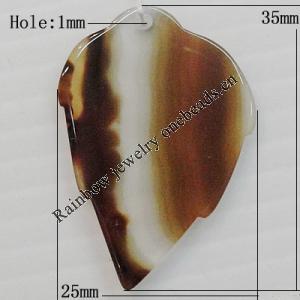 Agate Pendant,“Keep the Root” Teardrop 35x25mm Hole:1mm, Sold by PC