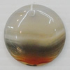 Agate Pendant,“Moonlight Serenade” Flat Round 30mm Hole:2mm, Sold by PC