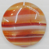 Agate Pendant,“Love in Corel” Flat Round 30mm Hole:2mm, Sold by PC
