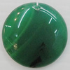 Agate Pendant,“World of Green” Flat Round 30mm Hole:2mm, Sold by PC