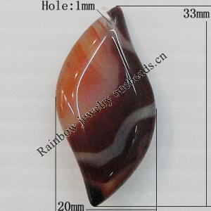 Agate Pendant,“Beyond” 33x20mm Hole:1mm, Sold by PC
