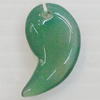 Agate Pendant,“Sadiess Grass” Ivory 23x13mm Hole:1mm, Sold by PC