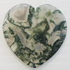 Agate Pendant,“Mist Forest” Heart 30x28mm Hole:1mm, Sold by PC