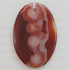 Agate Pendant,“Scarecrow” Flat Oval 30x20mm Hole:1mm, Sold by PC