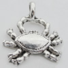 Pendant Zinc Alloy Jewelry Findings Lead-free, 24x27mm Hole:5mm, Sold by Bag