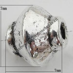 Bead Zinc Alloy Jewelry Findings Lead-free, Lantern 7x7mm, Hole:1mm, Sold by Bag