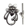 Clasp Zinc Alloy Jewelry Findings Lead-free, Loop:22x30mm, Bar:30x6mm Hole:1mm, Sold by Bag