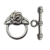 Clasp Zinc Alloy Jewelry Findings Lead-free, Loop:18x20mm, Bar:24x4mm Hole:3mm, Sold by Bag