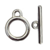 Clasp Zinc Alloy Jewelry Findings Lead-free, Loop:15x20mm, Bar:23x3mm Big Hole:3mm Small Hole:2mm, Sold by Bag