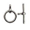 Clasp Zinc Alloy Jewelry Findings Lead-free, Loop:12x18mm, Bar:19x2mm Hole:1mm, Sold by Bag