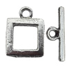 Clasp Zinc Alloy Jewelry Findings Lead-free, Loop:16x21mm, Bar:23x3mm Big Hole:3mm Small Hole:2mm, Sold by Bag