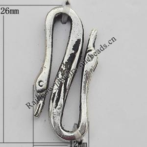 Clasp Zinc Alloy Jewelry Findings Lead-free, 12x16mm, Sold by Bag