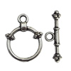 Clasp Zinc Alloy Jewelry Findings Lead-free, Loop:19x25mm, Bar:28x5mm Big Hole:3mm Small Hole:2.5mm, Sold by Bag
