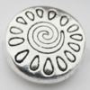 Bead Zinc Alloy Jewelry Findings Lead-free, 13x13mm, Hole:1mm, Sold by Bag