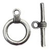 Clasp Zinc Alloy Jewelry Findings Lead-free, Loop:15x20mm, Bar:25x3mm Hole:2mm, Sold by Bag
