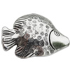 Bead Zinc Alloy Jewelry Findings Lead-free, Fish 27x38x13mm, Hole:2mm, Sold by Bag