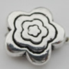 Bead Zinc Alloy Jewelry Findings Lead-free, Flower 11x11mm, Hole:1mm, Sold by Bag