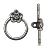 Clasp Zinc Alloy Jewelry Findings Lead-free, Loop:15x18mm, Bar:26x8mm Hole:1mm, Sold by Bag