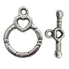 Clasp Zinc Alloy Jewelry Findings Lead-free, Loop:14x19mm, Bar:18x4mm Hole:1mm, Sold by Bag