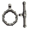 Clasp Zinc Alloy Jewelry Findings Lead-free, Loop:16x21mm, Bar:27x4mm Hole:1mm, Sold by Bag
