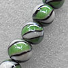 Lampwork Beads, Round 16mm Hole: About 1.5mm, Sold by PC